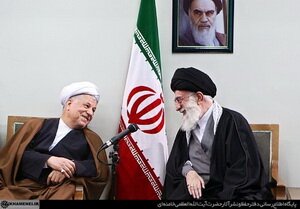 The Iran's Supreme Leader Khamenei (right) blessed Ali Akbar Hashemi Rafsanjani to participate in the Presidential elections