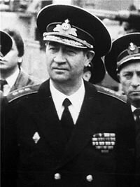 Адмірал А. М. Калінін (1928-2004), командувач ЧФ у 1983-1985 рр.., Голова Союзу міст-героїв СНД в 1997-2000 рр..