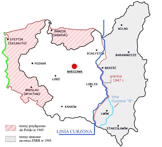 Українські етнографічні землі за т. зв. лінією Керзона з 1940-х рр. отримали назву «Закерзоння»