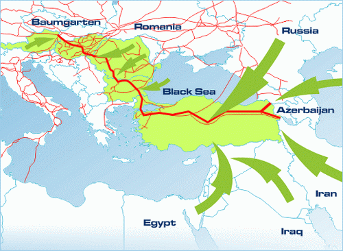 Construction of the pipeline «Nabucco» will appear an important route of supply of natural gas produced in Azerbaijan