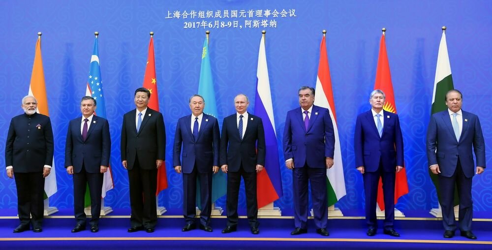 Заседание Совета глав государств-членов Шанхайской организации сотрудничества в Астане (Казахстан), 8–9 июня 2017 г.