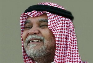 The director general of the Saudi Intelligence Agency Prince Bandar bin Sultan